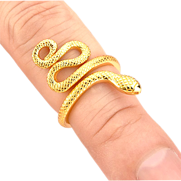 925 Sterling Silver Snake Shape Ring Rings