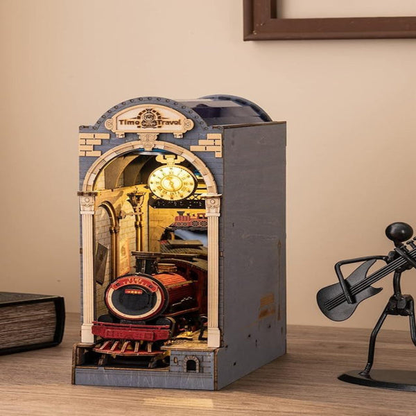 Robotime Rolife Diy Book Nook Kit Bookend Stand Bookshelf Insert 3D Puzzles