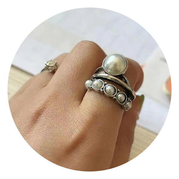 Veile Studios Alloy Three Layered Open Ring Rings