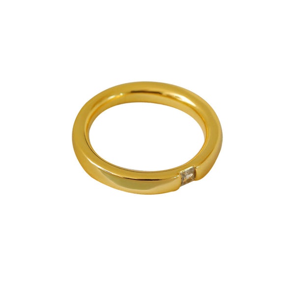 Veile Studios Smooth Ring For Female Index Finger Diamond Studded Cold Style Fashion Rings