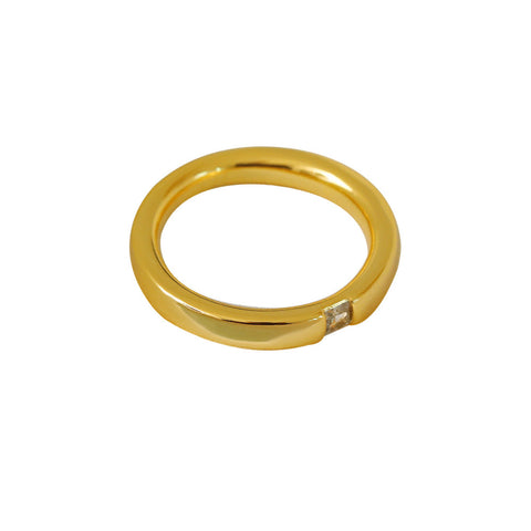 Veile Studios Smooth Ring For Female Index Finger Diamond Studded Cold Style Fashion Rings