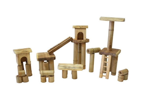 Bamboo Building Set With House