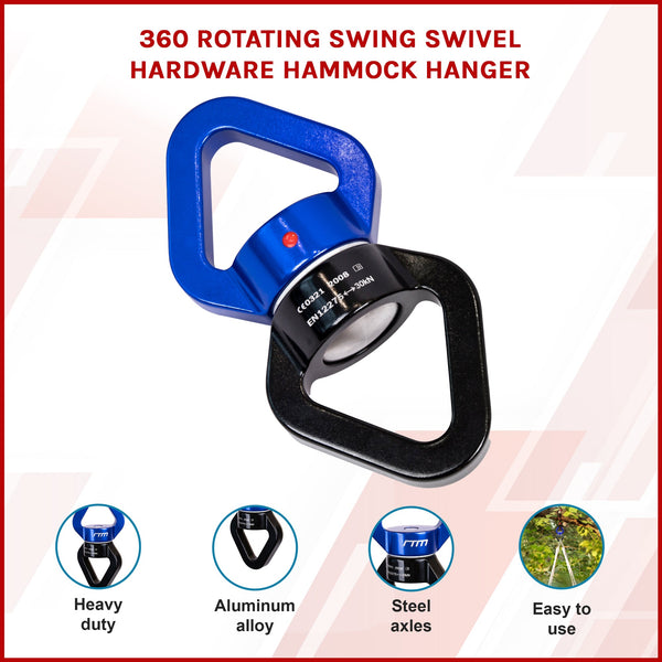 Randy & Travis Machinery 360 Rotating Swing Swivel Hardware Hammock Hanger Hammocks