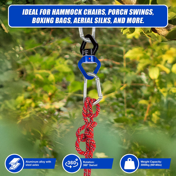 Randy & Travis Machinery 360 Rotating Swing Swivel Hardware Hammock Hanger Hammocks