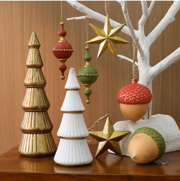 Christmas Acorn Star Tree Ornament Holiday Decoration Hanging Seasonal Decorations