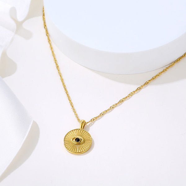 French Round Eye Pendant With Elegant And High End Design Necklace Necklaces & Pendants