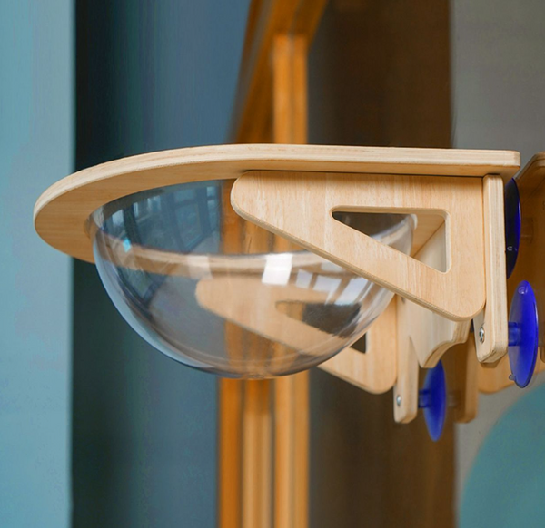 Solid Wood Spacecraft Cat Nest Hammock Hanging Suction Cup Climbing Frame Balcony Pet Beds