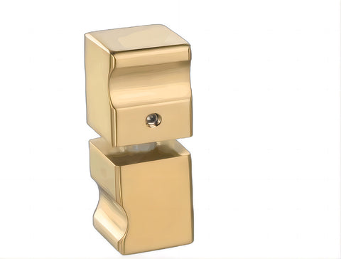 Brass Shower Door Square Knob Handle In Gold Shower Doors