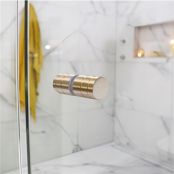 Brass Shower Door Round Knob Handle In Gold Shower Doors