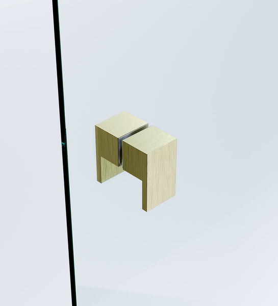 Brass Shower Door Square Double Pull Handle In Gold Shower Doors