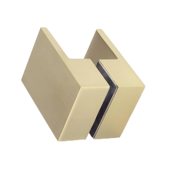 Brass Shower Door Square Double Pull Handle In Gold Shower Doors