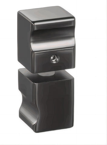Brass Shower Door Square Knob Handle In Gunmetal Shower Doors
