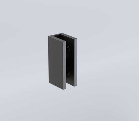 Glass To Wall/Floor Shower Screen U Bracket In Black Shower Enclosures