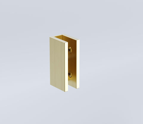 Glass To Wall/Floor Shower Screen U Bracket In Gold Shower Enclosures