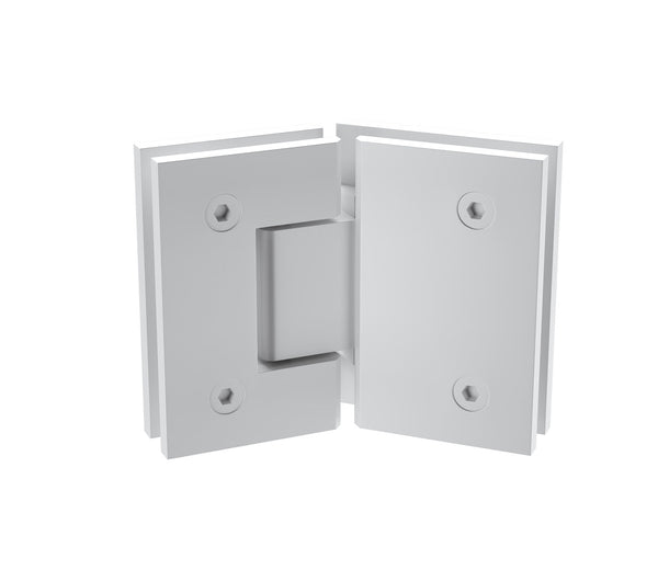 135 Degree Glass To Stainless Steel Square Shower Hinge In White Door Hinges