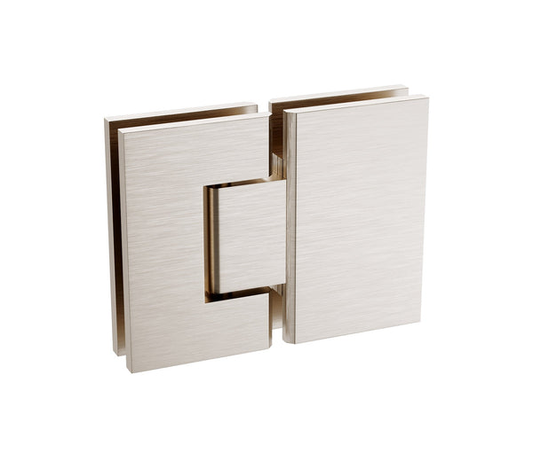 Della Francesca 180 Degree Stainless Steel Glass To Shower Door Hinge In Nickel Shower Doors