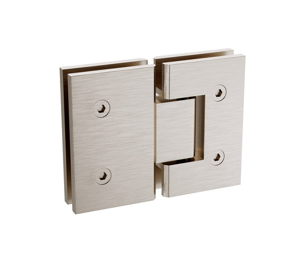 Della Francesca 180 Degree Stainless Steel Glass To Shower Door Hinge In Nickel Shower Doors