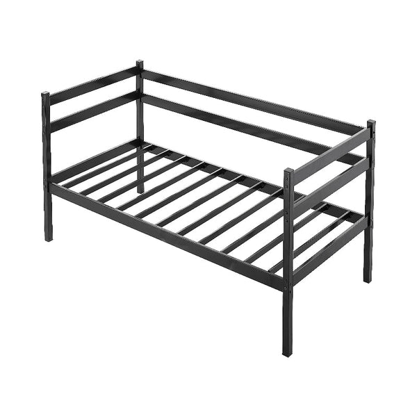 Single Daybed Metal Frame Sofa Premium Black Bed Steel Support Single Bed Frames