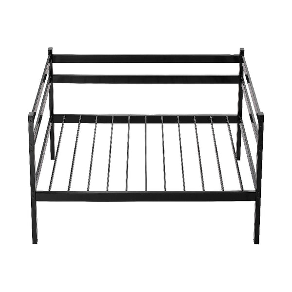 Single Daybed Metal Frame Sofa Premium Black Bed Steel Support Single Bed Frames