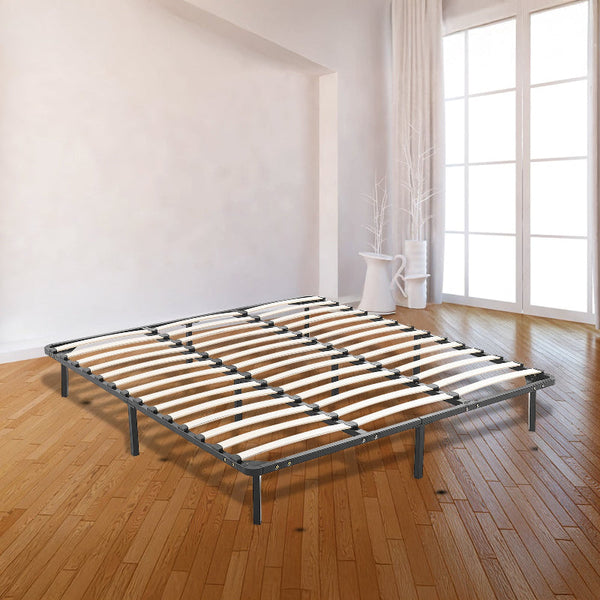 King Metal Bed Frame With Powder Coated Black Finish And High Weight Capacity King Bed Frames