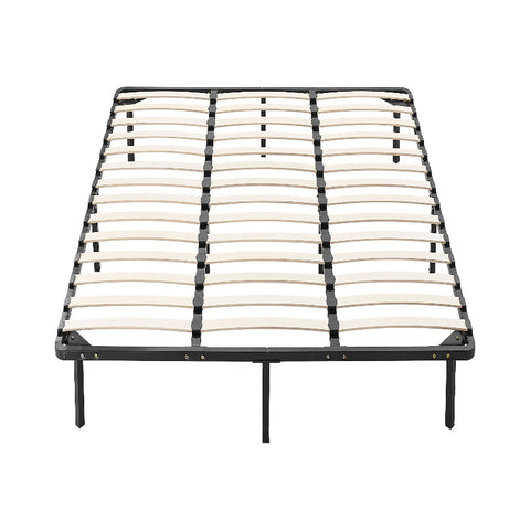 King Metal Bed Frame With Powder Coated Black Finish And High Weight Capacity King Bed Frames