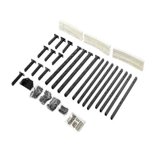 King Metal Bed Frame With Powder Coated Black Finish And High Weight Capacity King Bed Frames