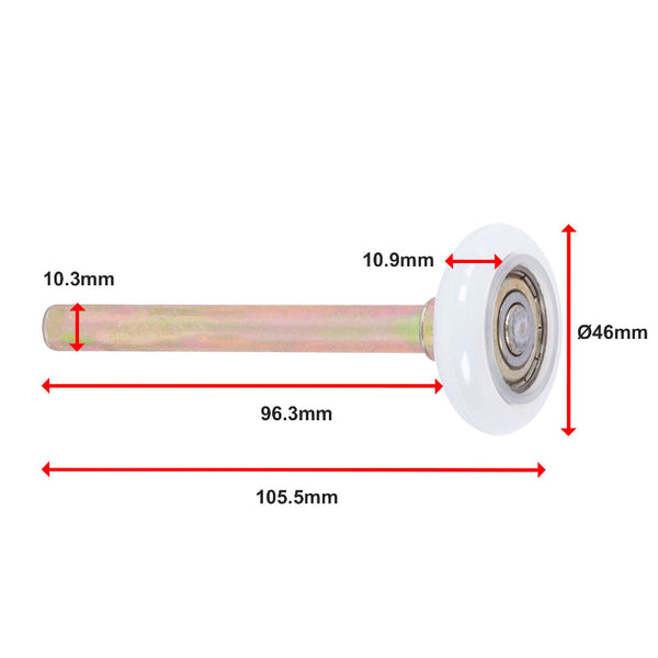 Garage Door Roller / Wheel Heavy Duty 11 Ball Bearing 12 Pack Other Door Hardware