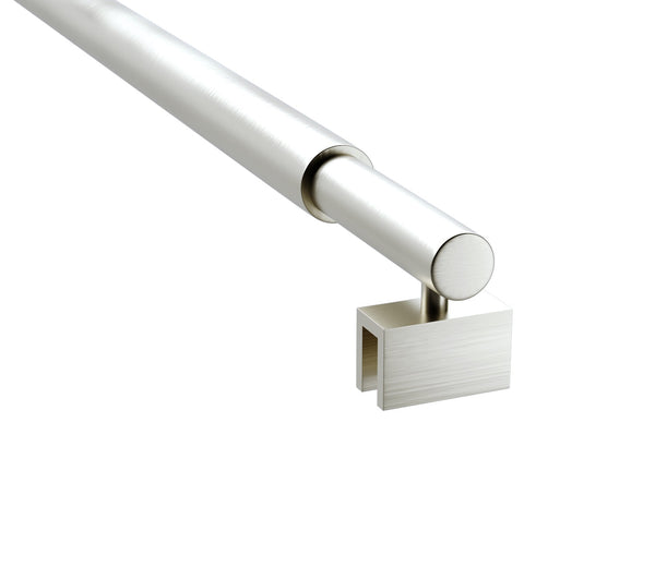 Glass Shower Screen Round Stabilising Pole In Nickel Shower Enclosures