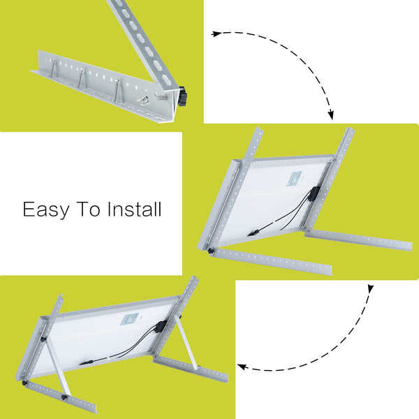 114Cm Solar Panel Rv Tilt Mount Brackets Roof Flat Surface Solar Panels & Kits