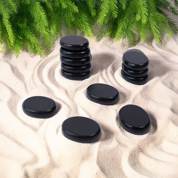 12Pcs Hot Massage Stone Basalt Stones Kit Set Rock Spa Oiled Tool Massage Stones