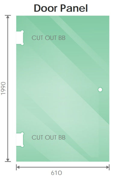 90X70cm Corner Frameless Shower Screen With Gunmetal Channel And Ss Hinges Shower Enclosures