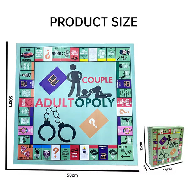 Adultopoly Board Game: Funny Portable Couple For Date Nights. Ideal Valentine's Gift Him & Her. Board Games