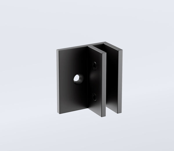 110X80cm Corner Frameless Shower Screen With Black Brackets And Ss Hinges Shower Enclosures