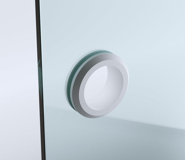 110Cm Wall To Frameless Shower Screen With White Brackets And Ss Hinges Shower Enclosures