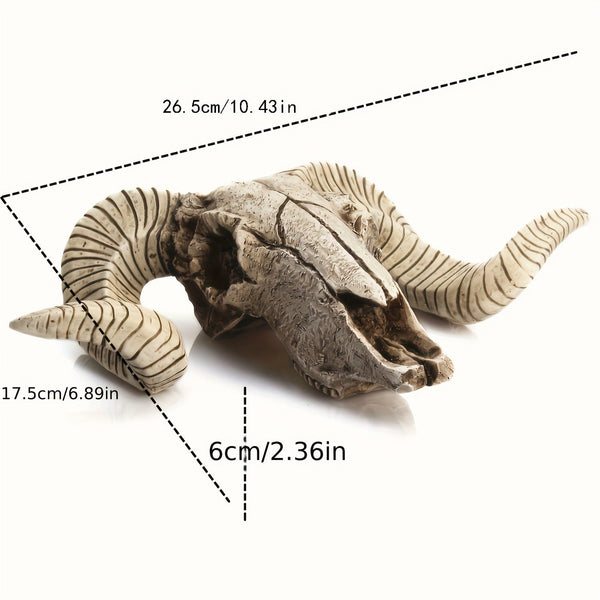 Horned Skull Wall Hanging Creative Home Living Room Decor Retro Resin Craft Wall Hangings
