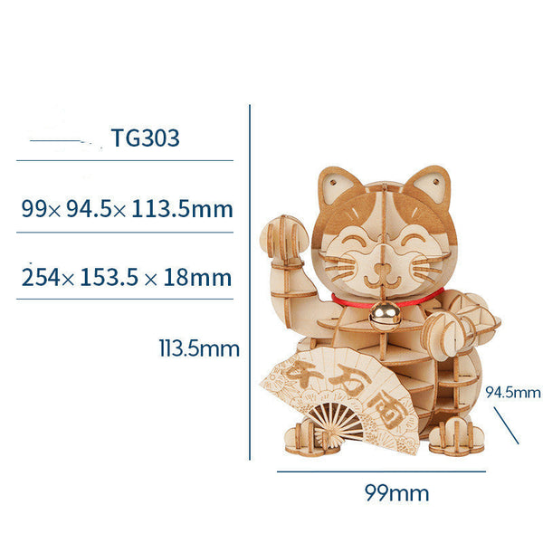 Robotime 3D Plutus Cat Model Puzzles