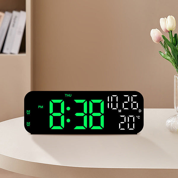 Digital Alarm Clock With Temp Date Week. Night Mode. Voice Controlled. 12/24H Led Alarm Clocks & Clock Radios