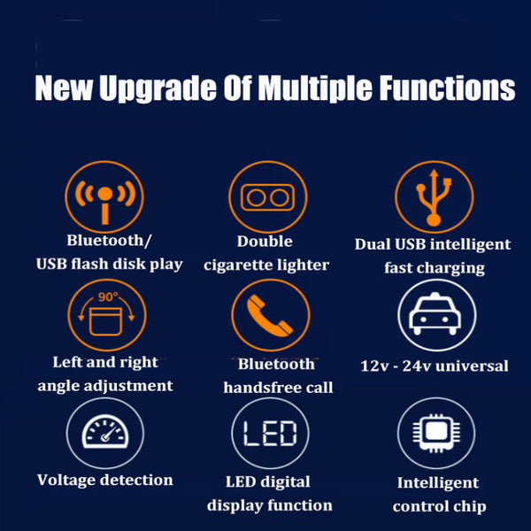 Kc 01 With One To Two Usb Ports Intelligent Digital Display Qc3.0 Fast Charging Multifunctional Cigarette Lighter Chargers & Cradles