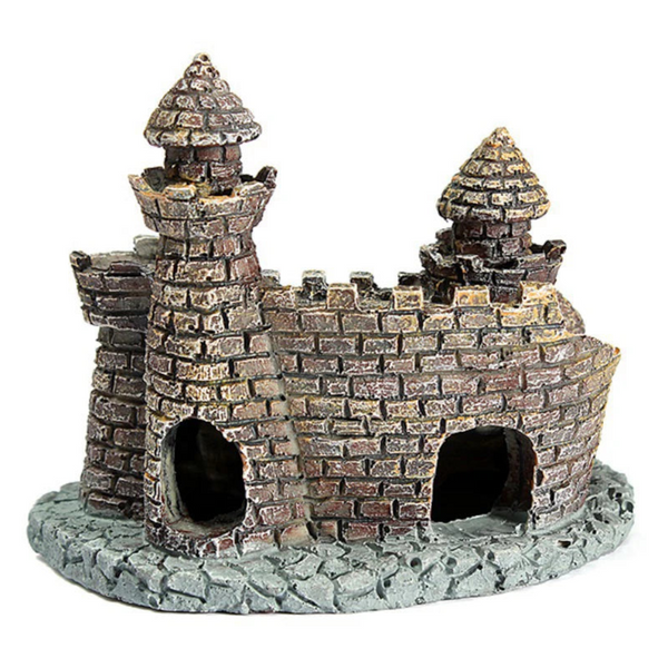 Artificial World Of Tanks Stone Island Resin Castle Aquarium Landscape Ornament For The Fish Statue Decorations