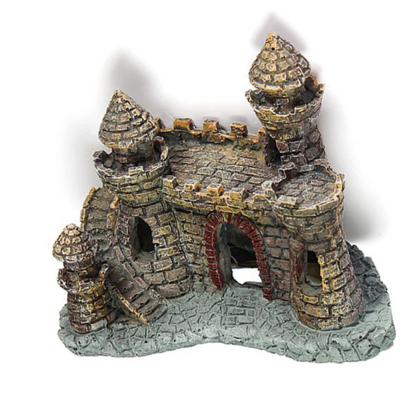 Artificial World Of Tanks Stone Island Resin Castle Aquarium Landscape Ornament For The Fish Statue Decorations