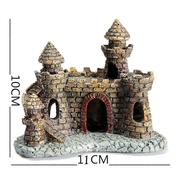 Artificial World Of Tanks Stone Island Resin Castle Aquarium Landscape Ornament For The Fish Statue Decorations