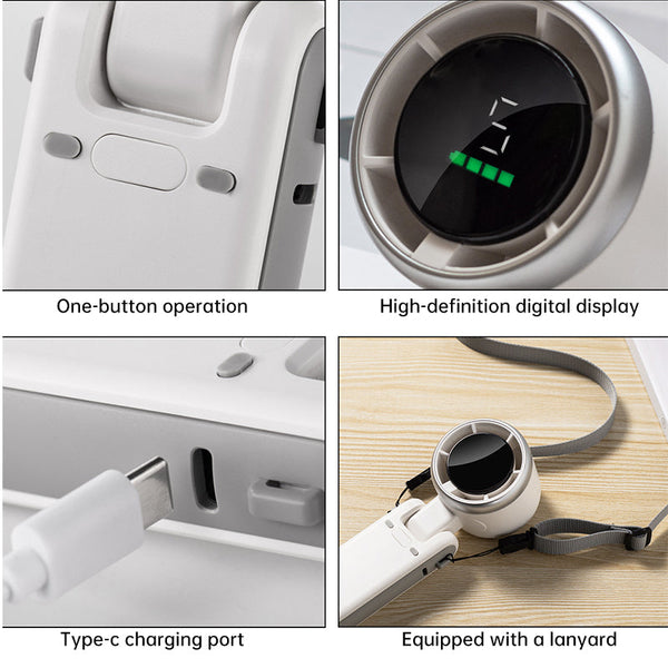 2025 New Electric Fan: Foldable High Power Usb Rechargeable Wearable Neck Portable Fans