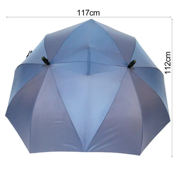 Umbrella Double Top Straight Pole Curved Handle Large Area Coverage Windproof Sun Protection Couple For Outdoor Wedding Umbrellas