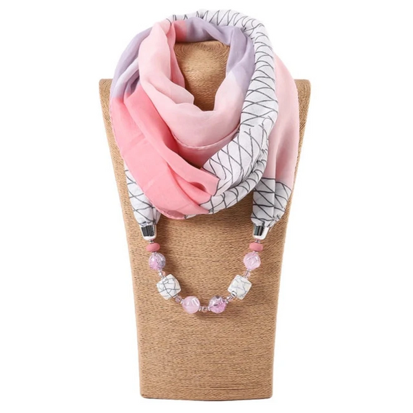 Runmeifa Solid Color Jewelry Statement Necklace Pendant Scarf Women Bohemia Neckerchief Foulard Femme Accessories Hijab Stores Scarves & Wraps