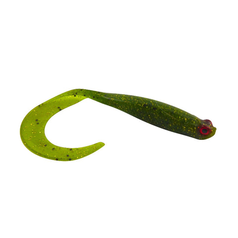 Swimerz 100Mm Vibro Tail Green Glitter Scented 5 Pack Baits & Lures