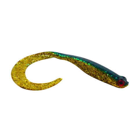Swimerz 100Mm Vibro Tail Gold Glitter Scented 5 Pack Baits & Lures