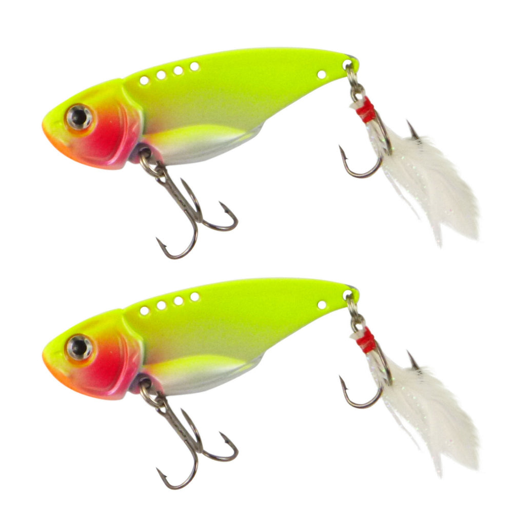 Finesse Feather Blade Chartreuse 55Mm 2 Pack Baits & Lures