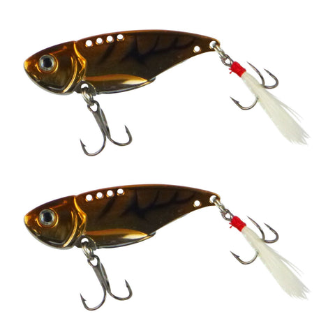 Finesse Feather Blade Bronze Stripe 55Mm 2 Pack Baits & Lures