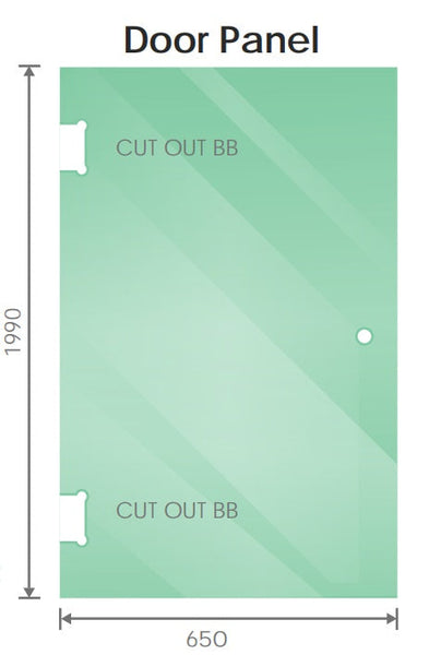120X70cm Corner Frameless Shower Screen With Black Channel And Ss Hinges Shower Enclosures