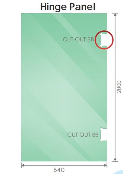 120X100cm Corner Frameless Shower Screen With White Channel And Ss Hinges Shower Enclosures